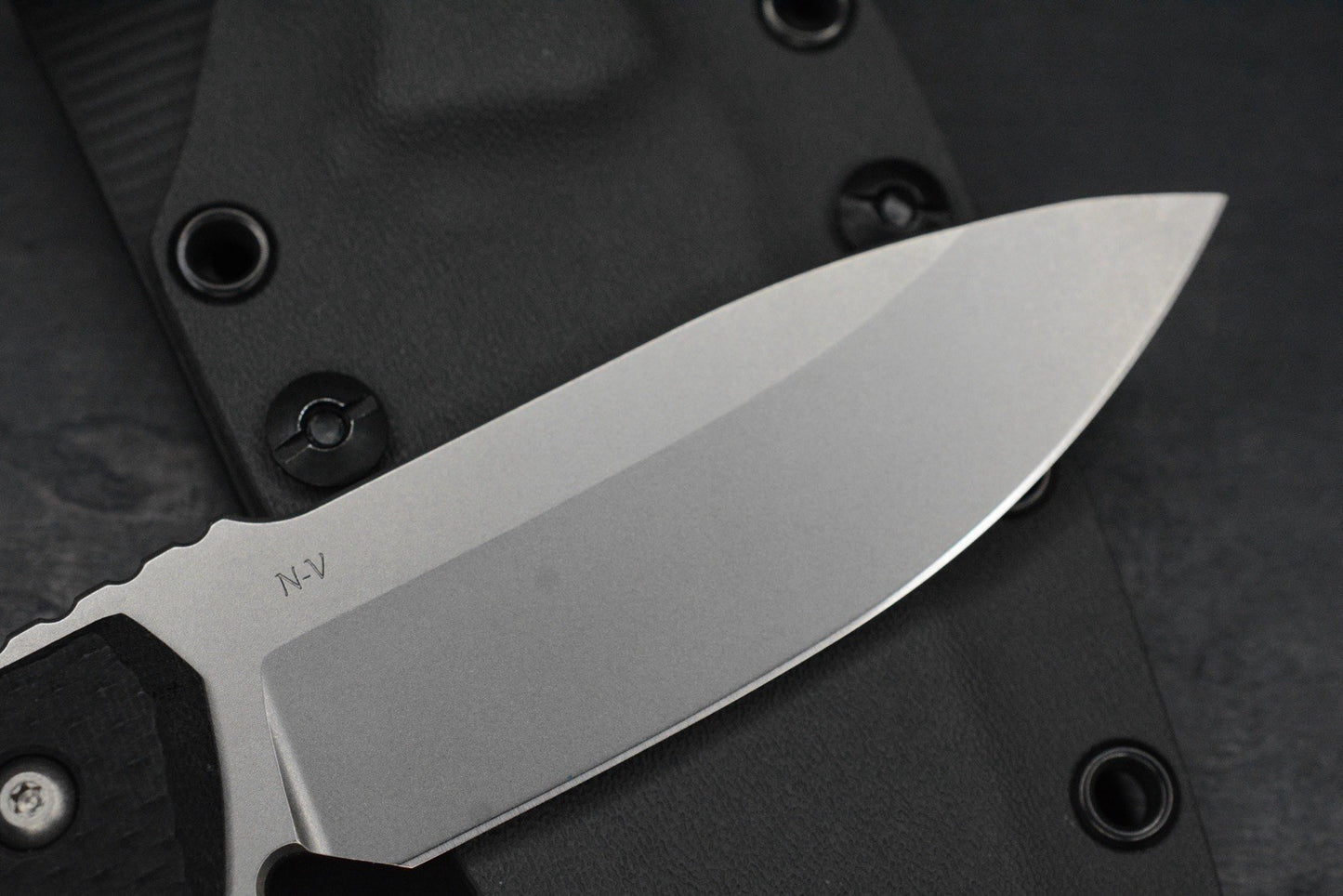 CUSTOM Burnley Kihoku Fixed Blade Black Micarta/AEBL Blade w/ Rare Poison Bead