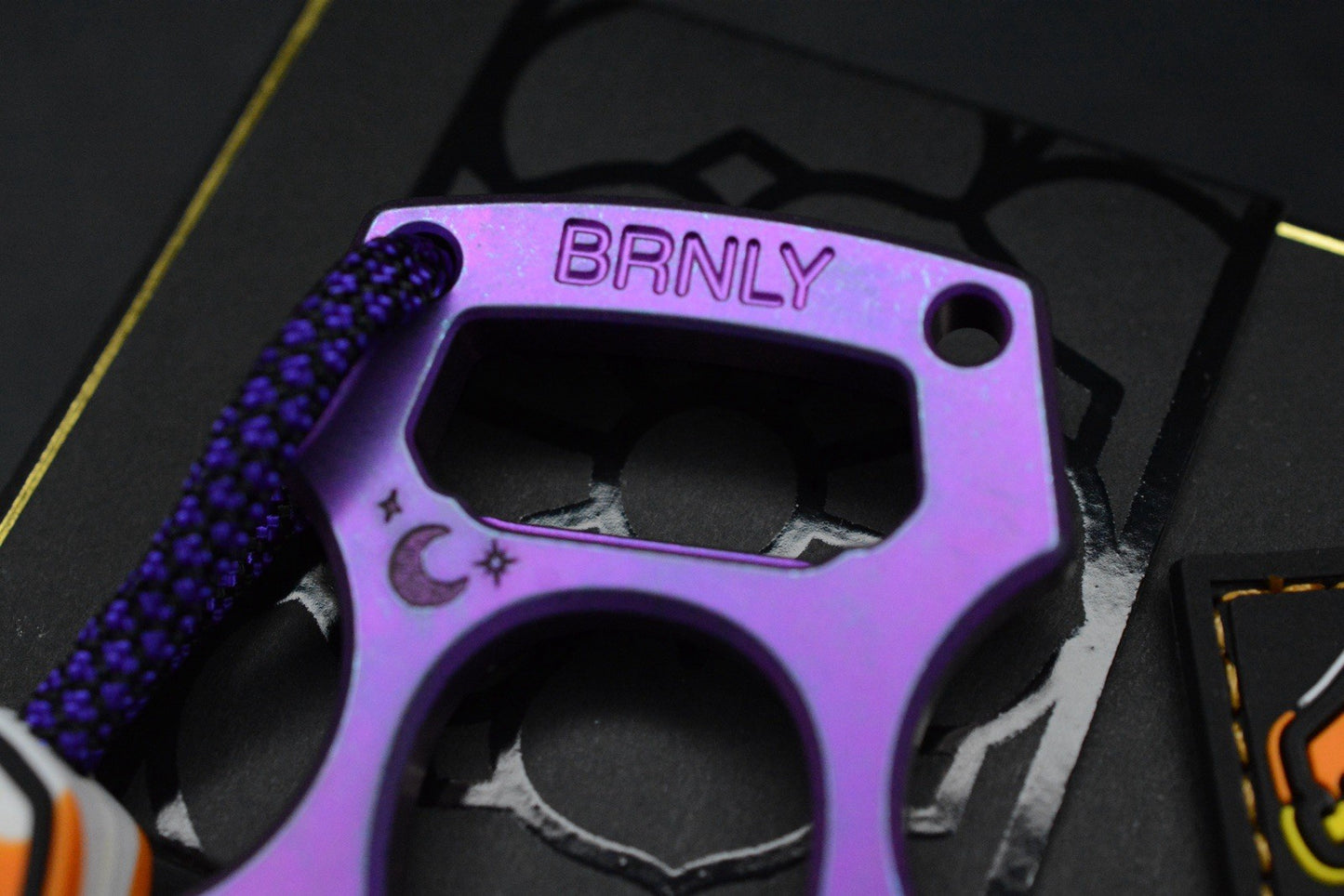 NEW BRNLY Cypop Halloween Toothy Purple LE - Engraved Bottle Opener w/Skull Bead