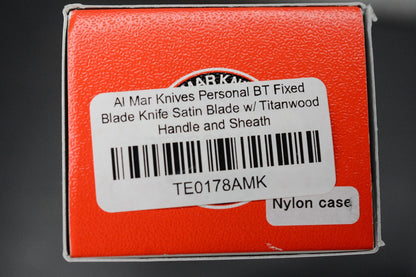 RARE++ Al Mar Personal BT Fixed Blade Satin Blade/ Titanwood Handle Seki Japan