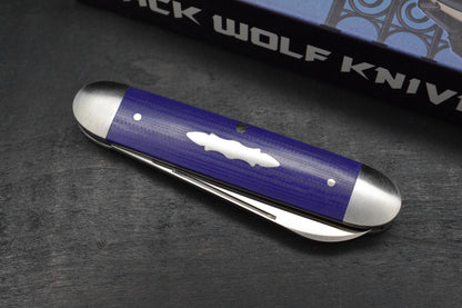 NEW Jack Wolf Knives Gateway Equal End - Purple G10 / Satin Sandvik Blade