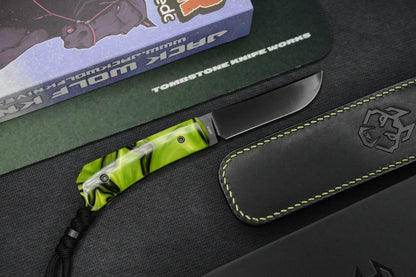 NEW Jack Wolf Pioneer Jack FIXedc - Kirinite Toxic Green / S90V w/ Sheath