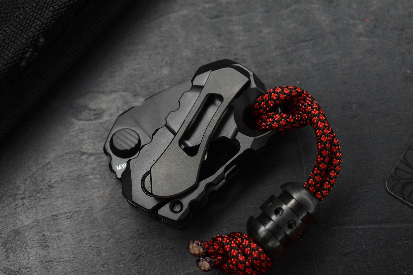 RARE++ Custom Knife Factory KEK Slipjoint - Black DLC / M398 w/ Zirc Droid Bead
