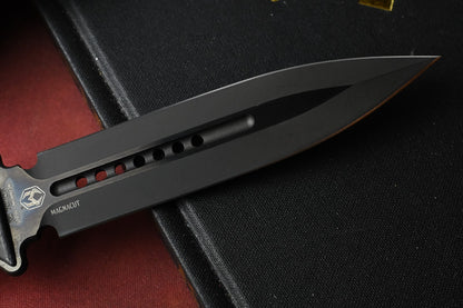 RARE Heretic Mini Nephilim Fixed Blade - Black DLC MagnaCut / Carbon Fiber