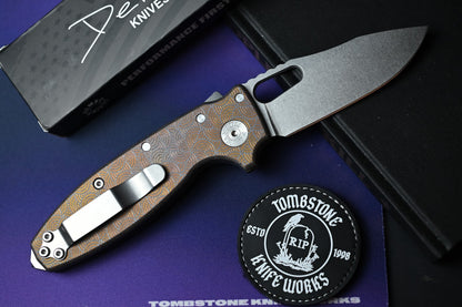 RARE Urban EDC x Demko Shark-A-Tac - Blue Ti & Bronze Chaos Seigaiha / MagnaCut