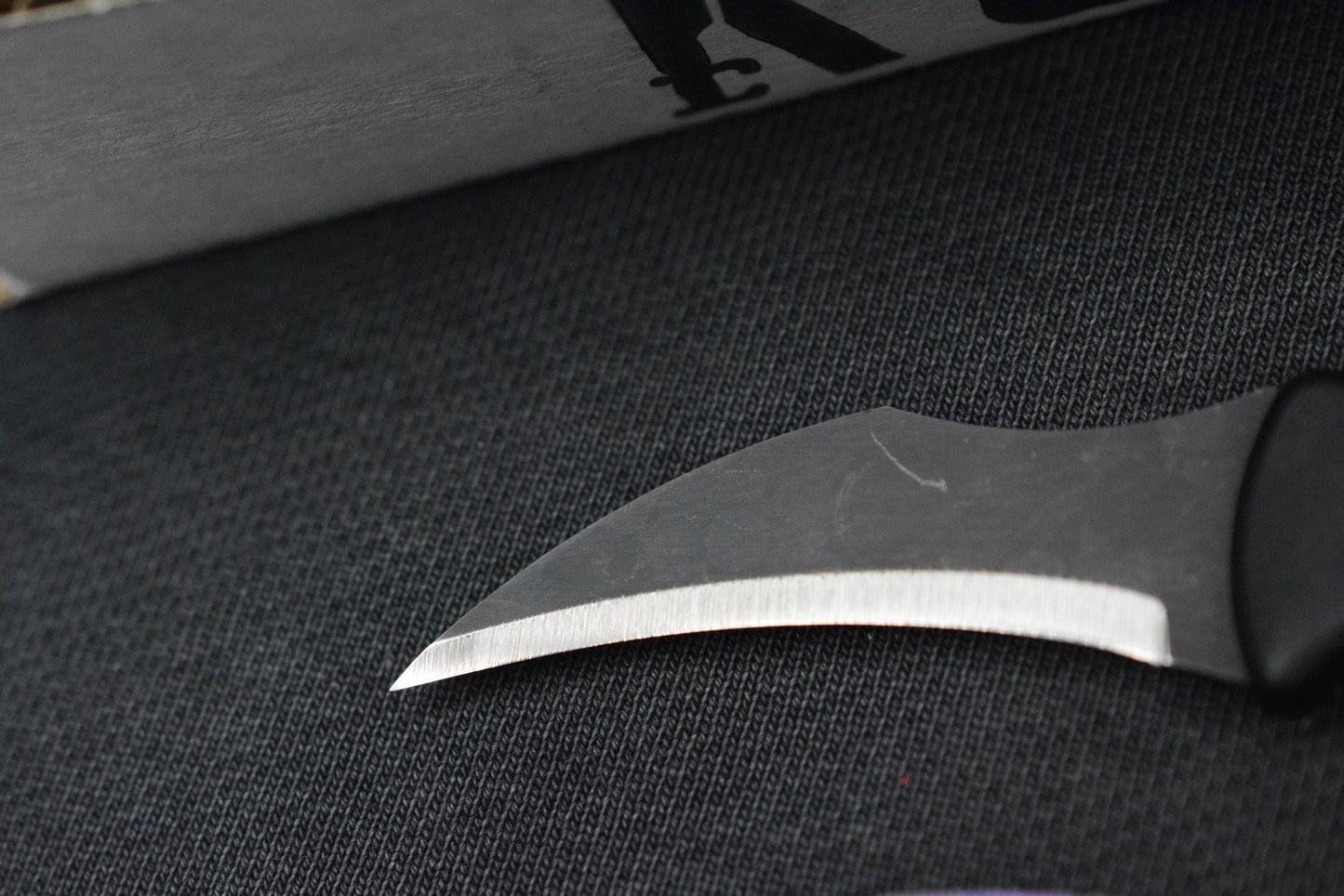 RARE Ed’s Manifesto & Kopis Designs Elvia Field Knife - Black / Acid Stonewash