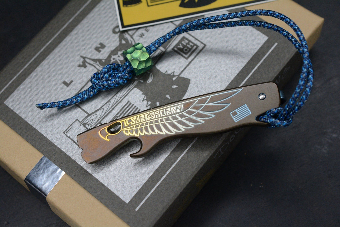 NEW Lynch Northwest V2.7 Double Wing Makers Choice Ano Pry w/ Custom Bead & COA