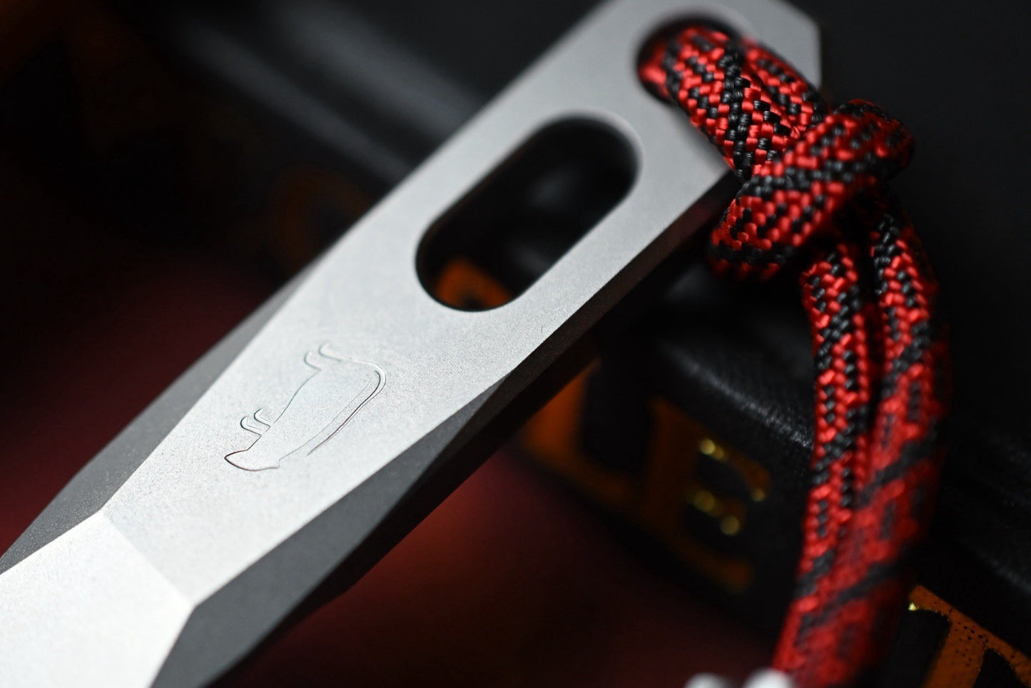 RARE Playge Styr-Rat Blasted Ti Stamped Pry - w/ Milled Ti Bead