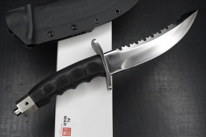 RARE+ Al Mar Knives Seki Japan Warrior Fixie Satin Blade /Rubber Handle & Sheath
