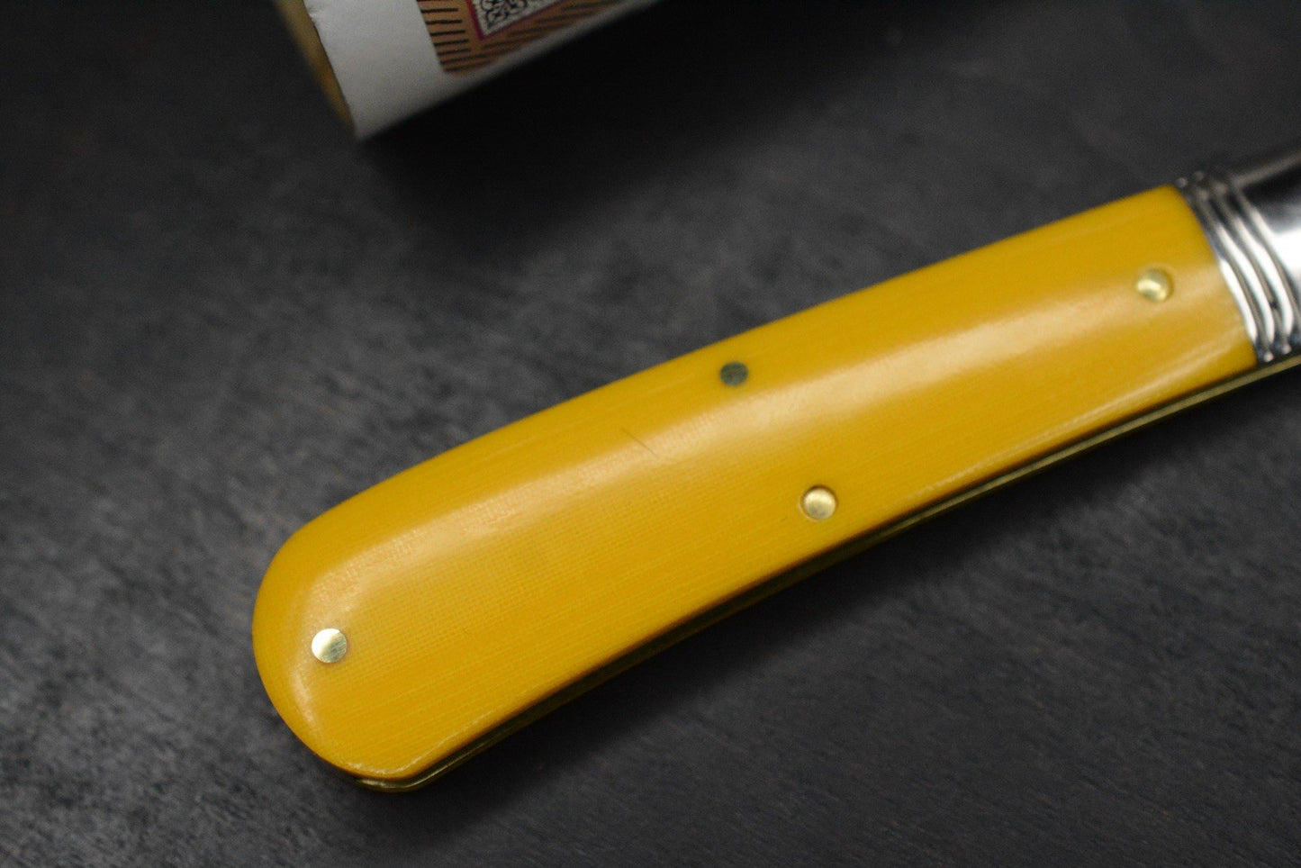 NEW Great Eastern Cutlery #745125 Northfield UNXLD Mustang Yellow Linen Micarta