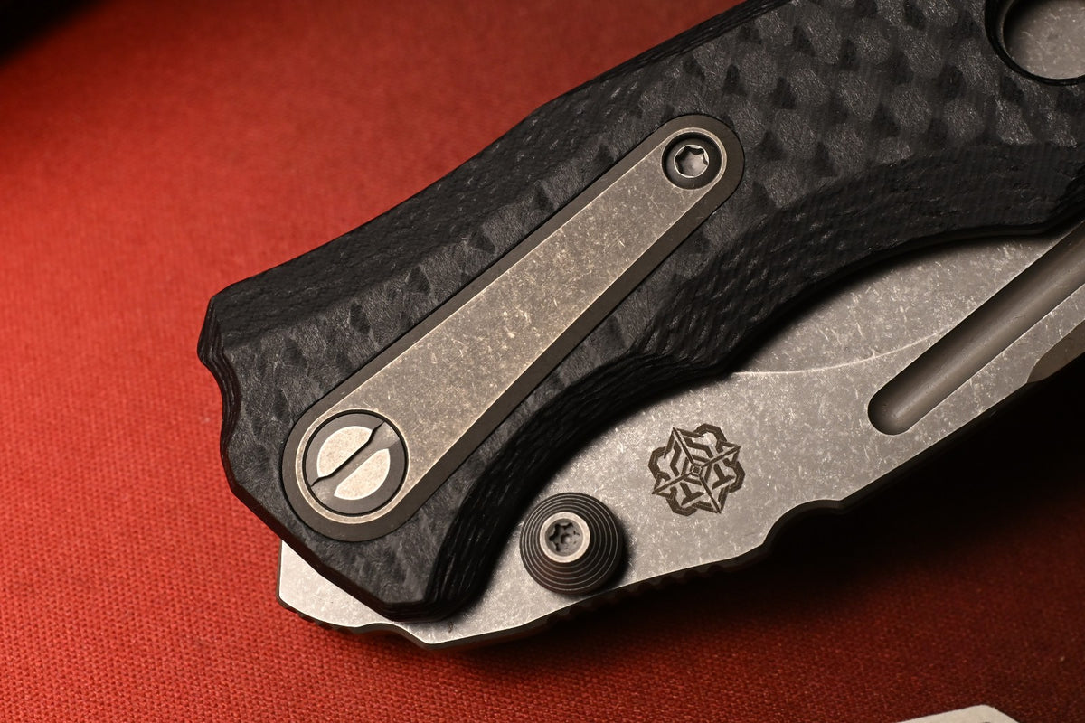 NEW Thermal Tactical Ambient Plasma - Carbon Fiber / Black G10 4” M390 w/ Bead