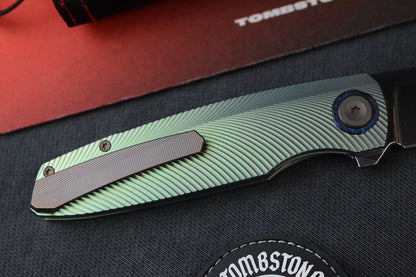RARE Holt OUTLAW Antique Green Ano / Mirror M390 / Timascus & Copper Accents