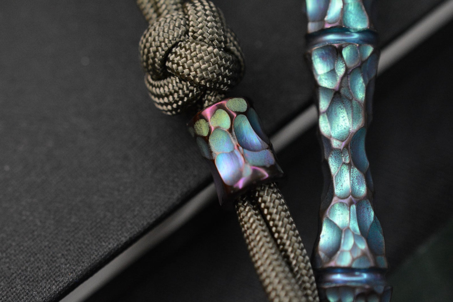 RARE Royal Creations Rock Spike -Ano Green & Purple Ti