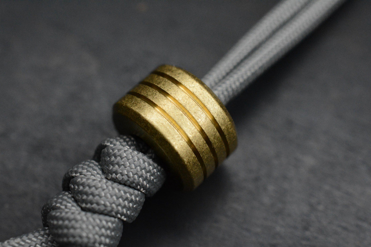 RARE 3-Leaf Customs Machined Bead - Stonewashed Brass