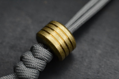 RARE 3-Leaf Customs Machined Bead - Stonewashed Brass