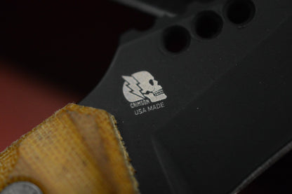 RARE Crimson Customs RPM Iron Wolf Black / Butterscotch Micarta (1of 1 Custom)