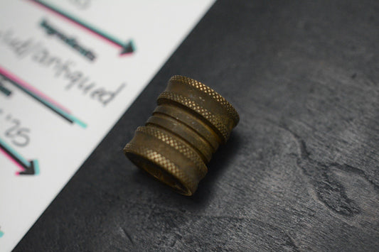 NEW Salt & Peppa Large Shrimp Antique Brass Bead - Re Playge Microtech