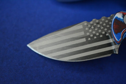 NEW Tkell DP-1 Freedom Edition Battle Worn / Flag Engraved / Flag G10 USA 250
