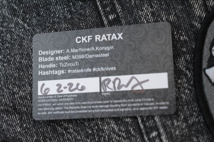 RARE Custom Knife Factory x Marfione Ratax - Polished M398 / Ti Integral SN#006