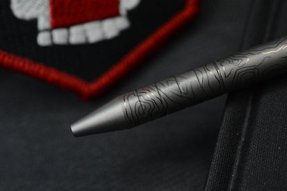 NEW Triple Aught Design x Aerocrafted Retract Pen Topo Tad Edition w/Mean Skull