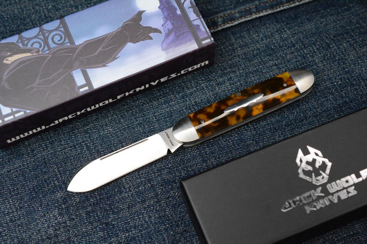 NEW Jack Wolf Gateway Equal End - Tortoise Shell Kirinite /Belt Satin Spearpoint