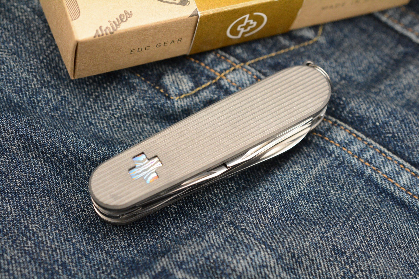 RARE Daily Customs x Victorinox Super Tinker Pinstripe Ti w/ Zitanium Inlay