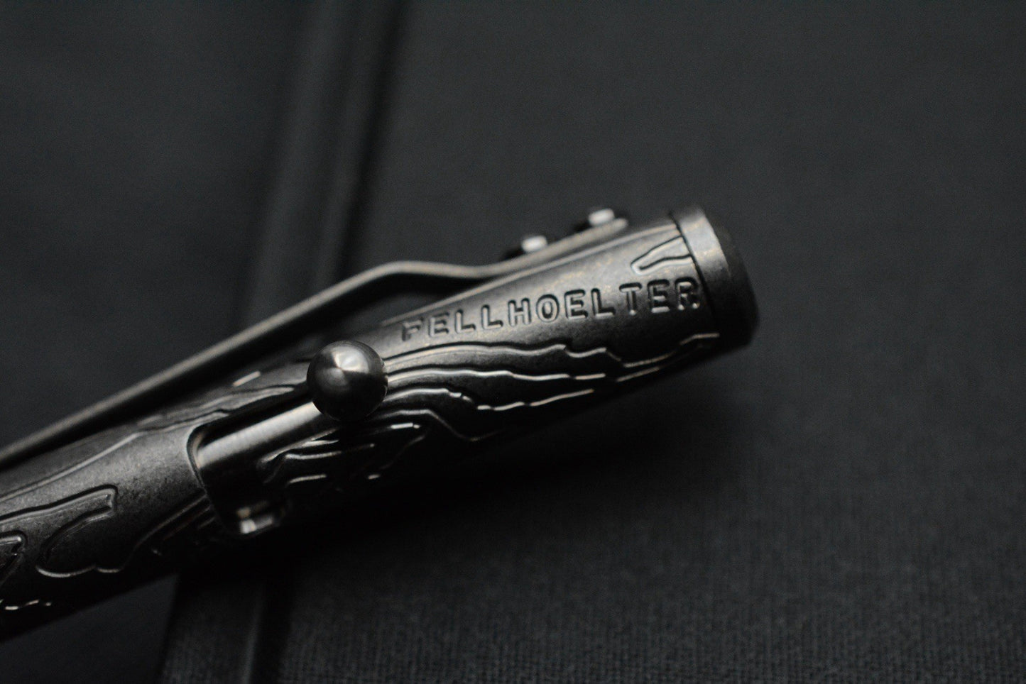 NEW Triple Aught Design x Fellhoelter TiBolt Pen - Mean Skull w/ TAD Patch