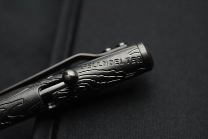 NEW Triple Aught Design x Fellhoelter TiBolt Pen - Mean Skull w/ TAD Patch