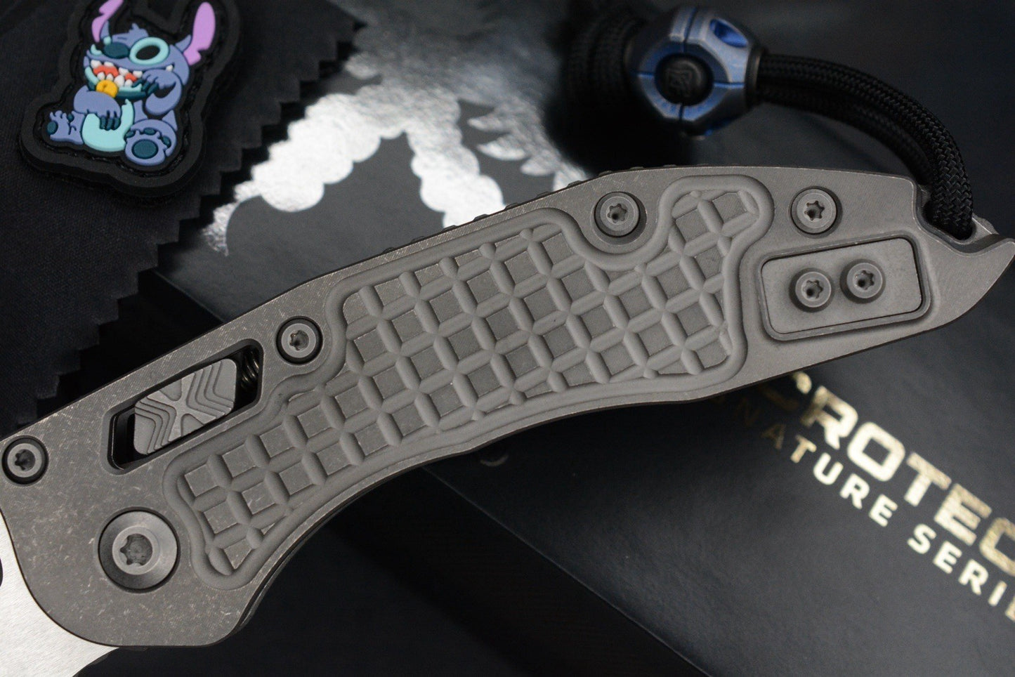 NEW Microtech Manual Stitch Marfione Select - Full Ti/ Frag w/ CMW Bead & Patch