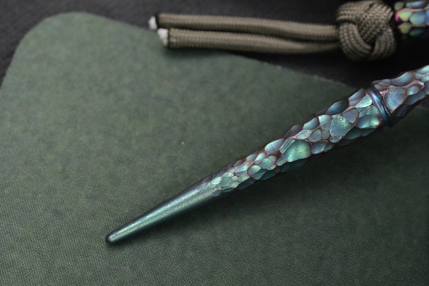 RARE Royal Creations Rock Spike -Ano Green & Purple Ti