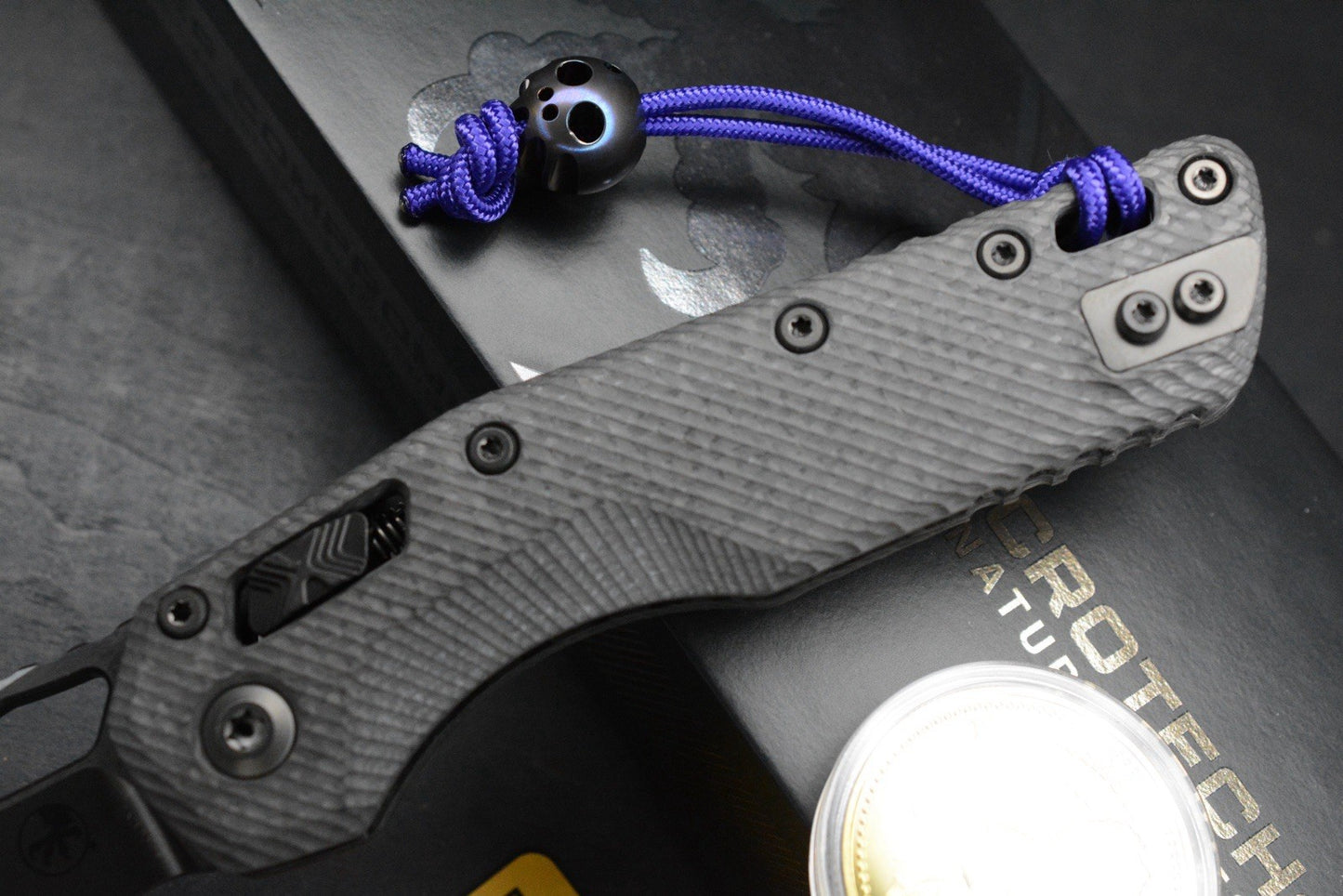 NEW Microtech MSI RAM-LOK Carbon Fiber SHADOW Black DLC w/ John Wick Pack & Bead