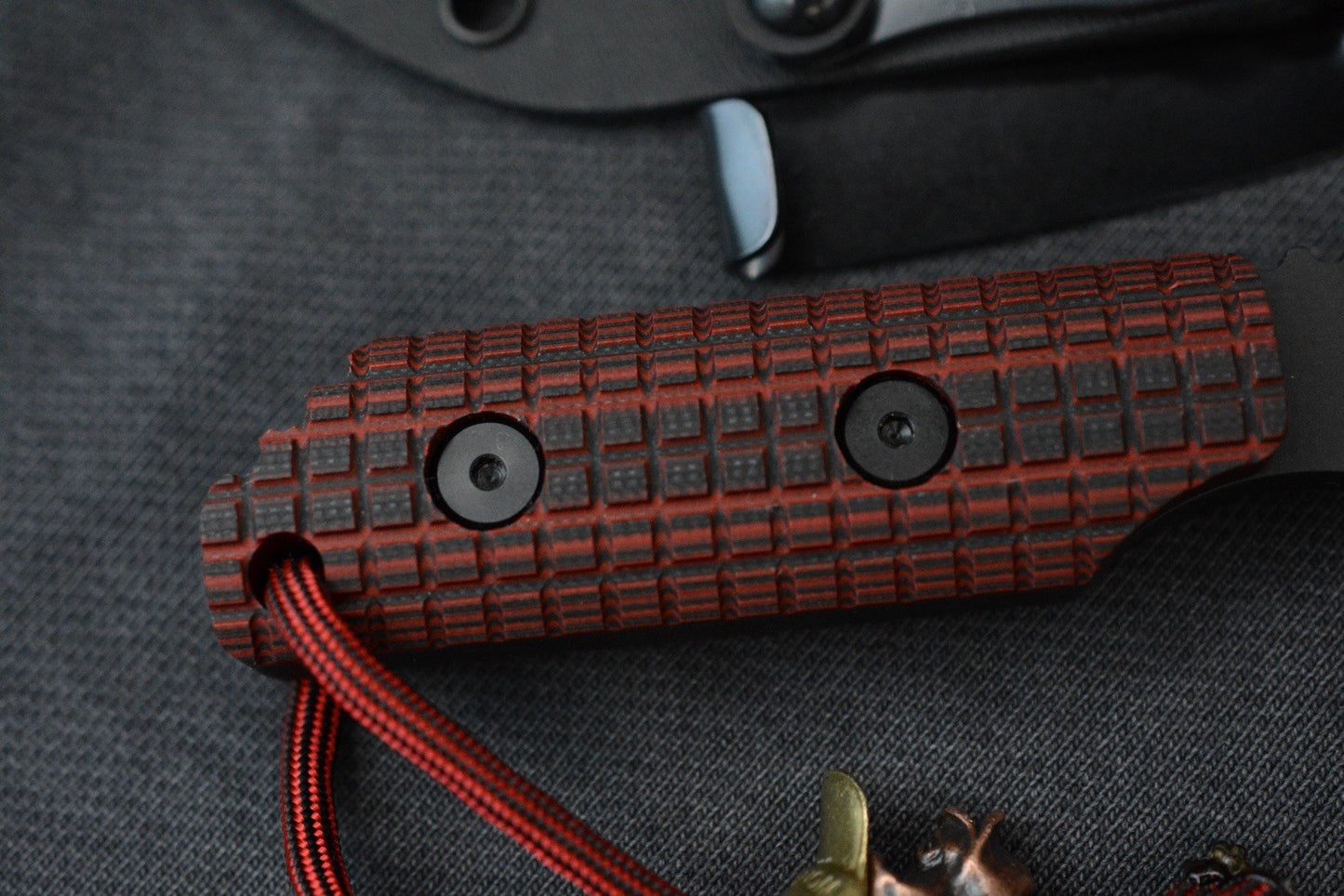 RARE Strider x Monkey Edge EXC - Tanto CPM3V / DB Red MEFP w/ Monkey Bead ++