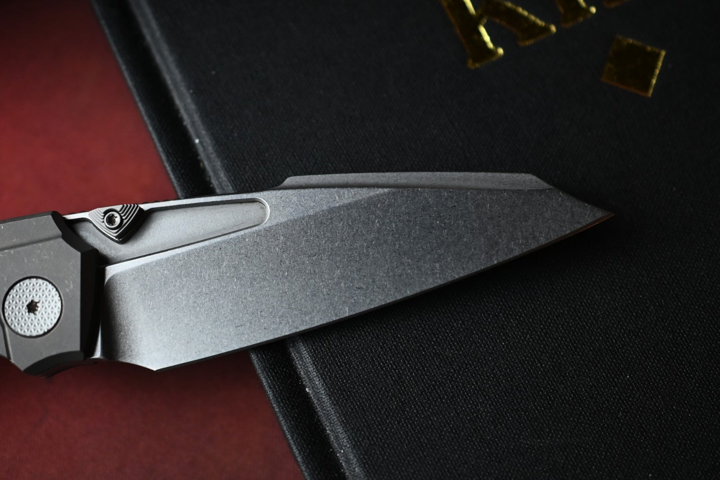 NEW Null Knives Voodoo Doll - Stonewashed Vanax / Natural Micarta Scales SN# 70