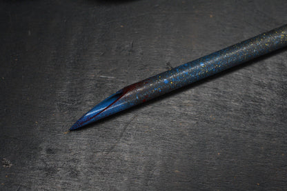 RARE TAC-P Ti PVD Black Spike Fallout Vault-Tec Blue/ Yellow w/ Bead & Patch