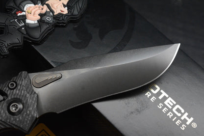 NEW Microtech Amphibian Ram Lok CF SHADOW w/ Playge Skall Bead & Wick Pack