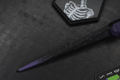 RARE Half Face Cardiac Spike Halloween SE Purple G-10 w/TKW Frankart & Patch
