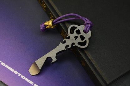RARE Urban EDC Chaves Knives Black Sabbath Ti Pry Bar Ano w/ Molar Bead Sold Out