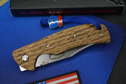 RARE Emerson Knives Liberty & Freedom - America 250 American Oak SN 37 of 50