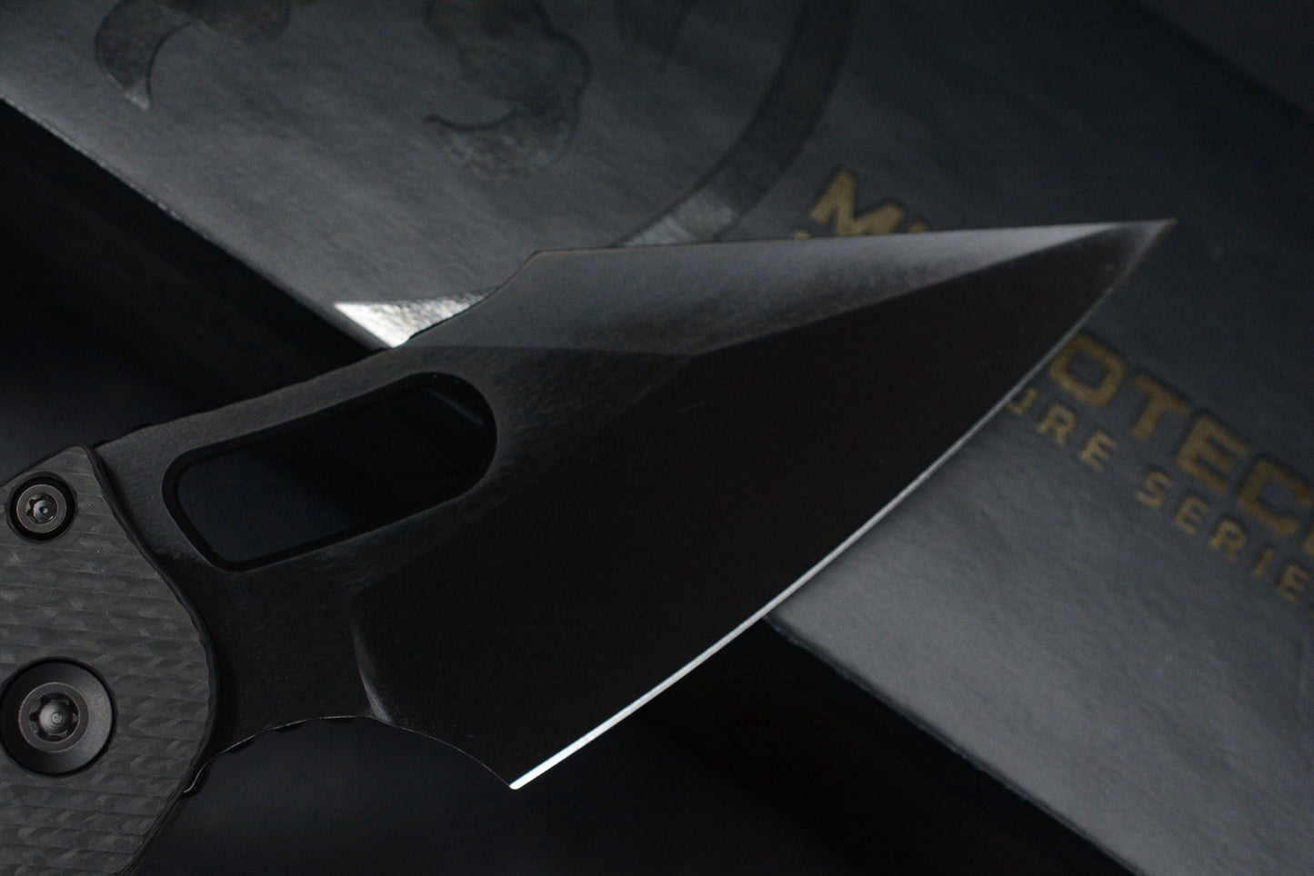 NEW Microtech Stitch-Ram-Lok Carbon Fiber Black DLC w/ Playge Skall & Ozzy Pack