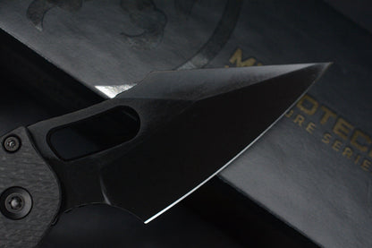 NEW Microtech Stitch-Ram-Lok Carbon Fiber Black DLC w/ Playge Skall & Ozzy Pack