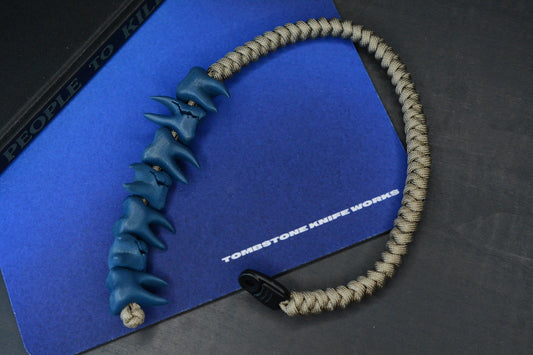 NEW Delicious Fist Bad Floss - Blue Steel Broken Molar Beads/ Green 20” Paracord