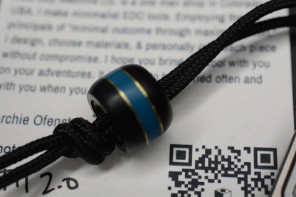 NEW Nice Guy Machine Co Return To Home Fob 2.0 Ti Pry NGMCo w/ Rare Micarta Bead