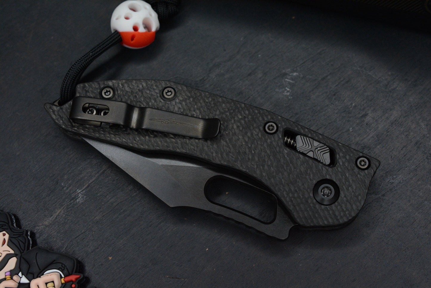 NEW Microtech Stitch-Ram-Lok Carbon Fiber Black DLC w/ Playge Skall & Wick Pack