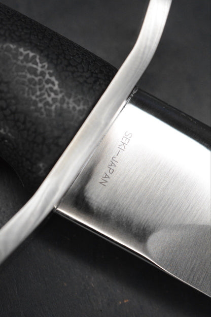 RARE+ Al Mar Seki Japan WARRIOR Satin Blade /Rubber Handle / Sheath 30+ Years