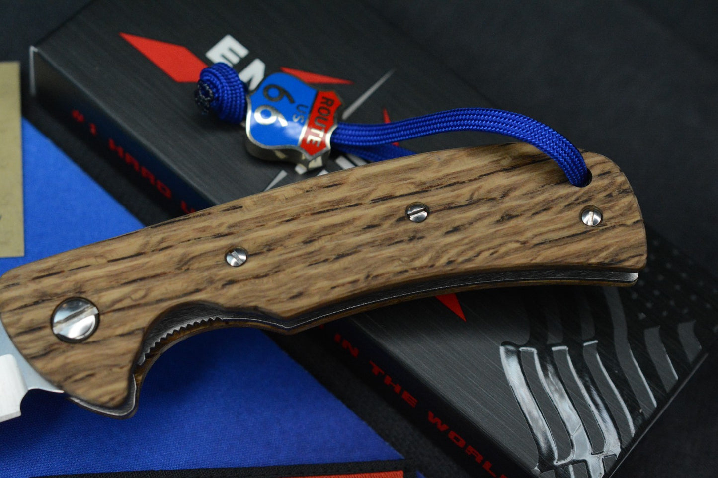RARE Emerson Knives Liberty & Freedom - America 250 American Oak SN 37 of 50