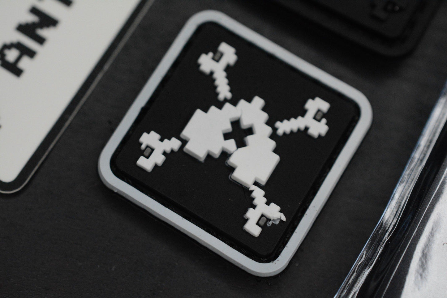 NEW INKY EDC x Antiquated EDC - 8-Bit Death Heart 2x Patch Set - Black & White