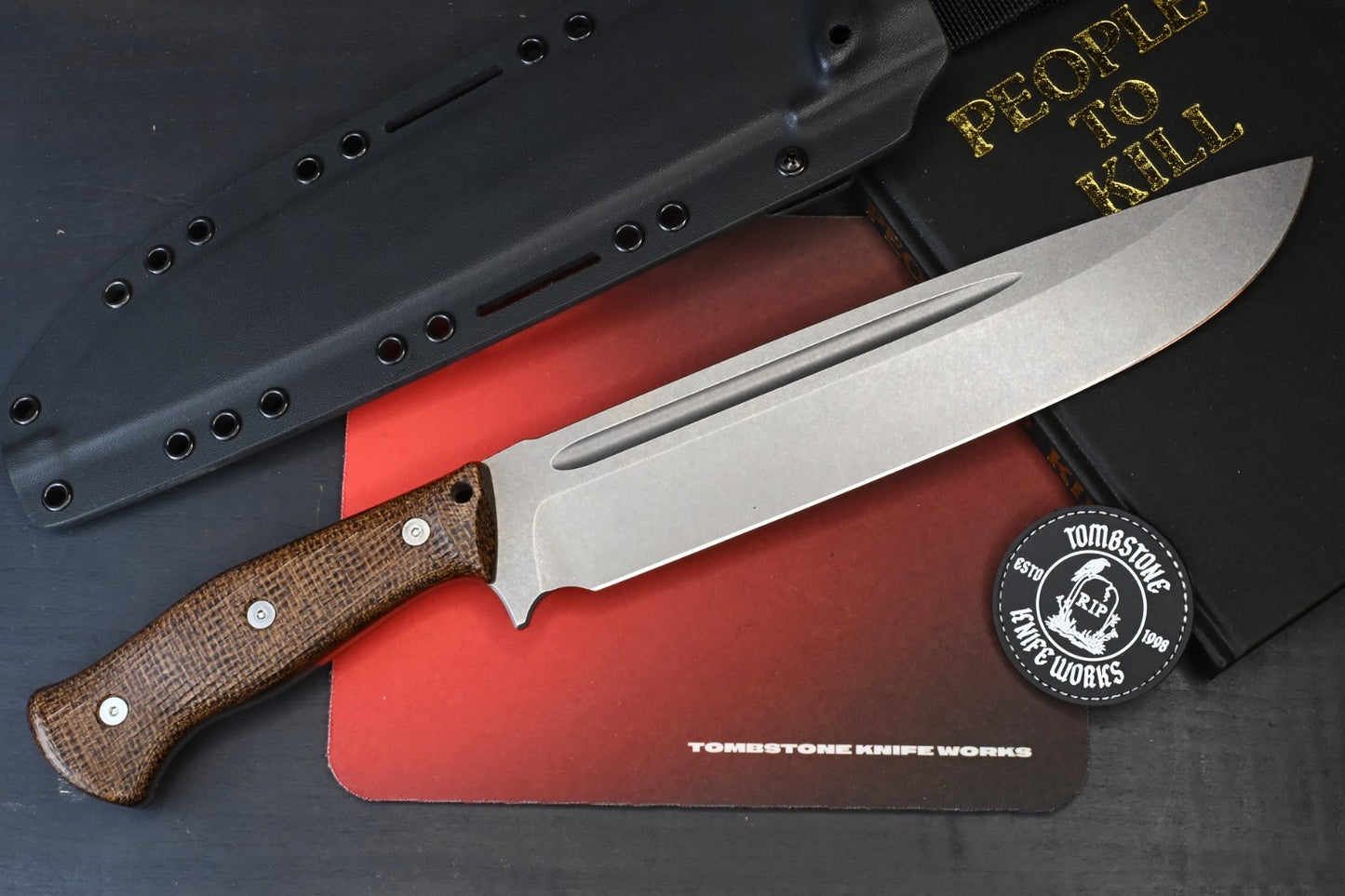 NEW Carothers Performance Knives Light Chopper - Burlap Micarta / Delta 3V 16”