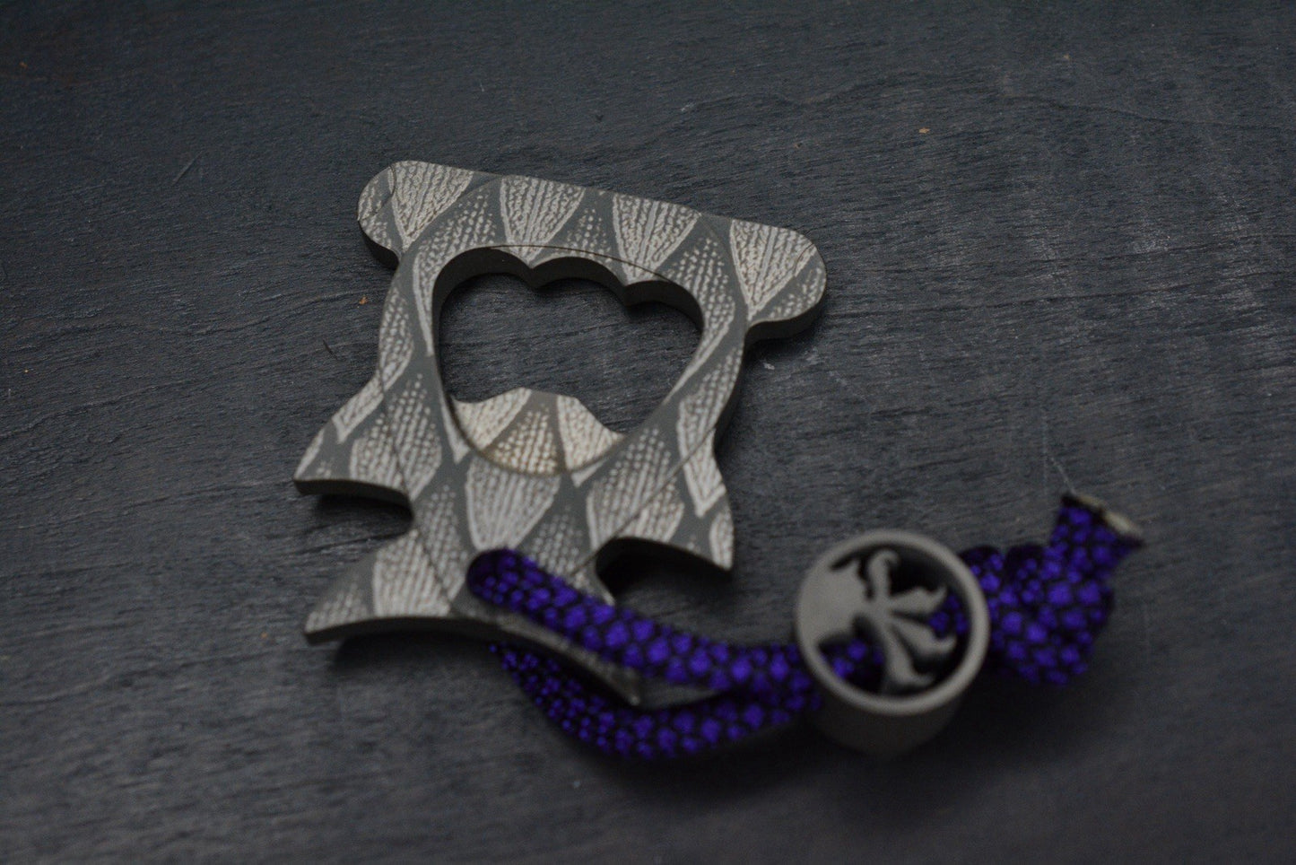 NEW Monterey Bay Hammerhead Bottle Opener - Titanium 2”x2” w/ Claw Bead