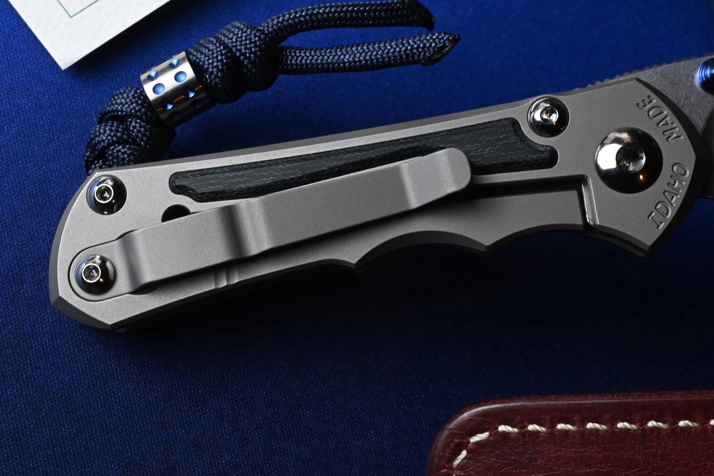 NEW Chris Reeve Small Inkosi - SW Insingo / Glass Blasted Ti /Blue Denim Micarta