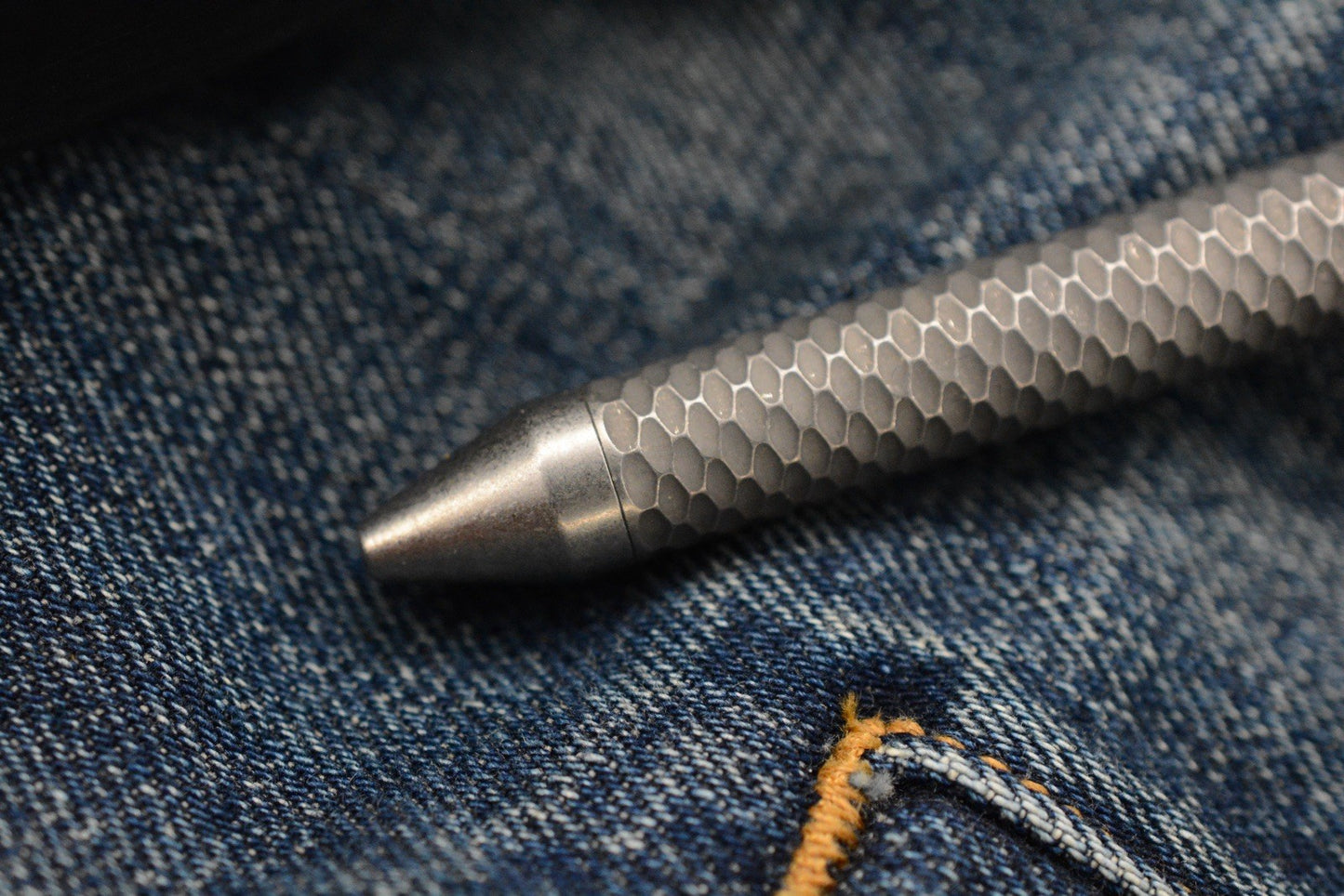 RARE Nottingham Tactical G2 Double Lock - Carved, Blasted & Tumbled Titanium Pen