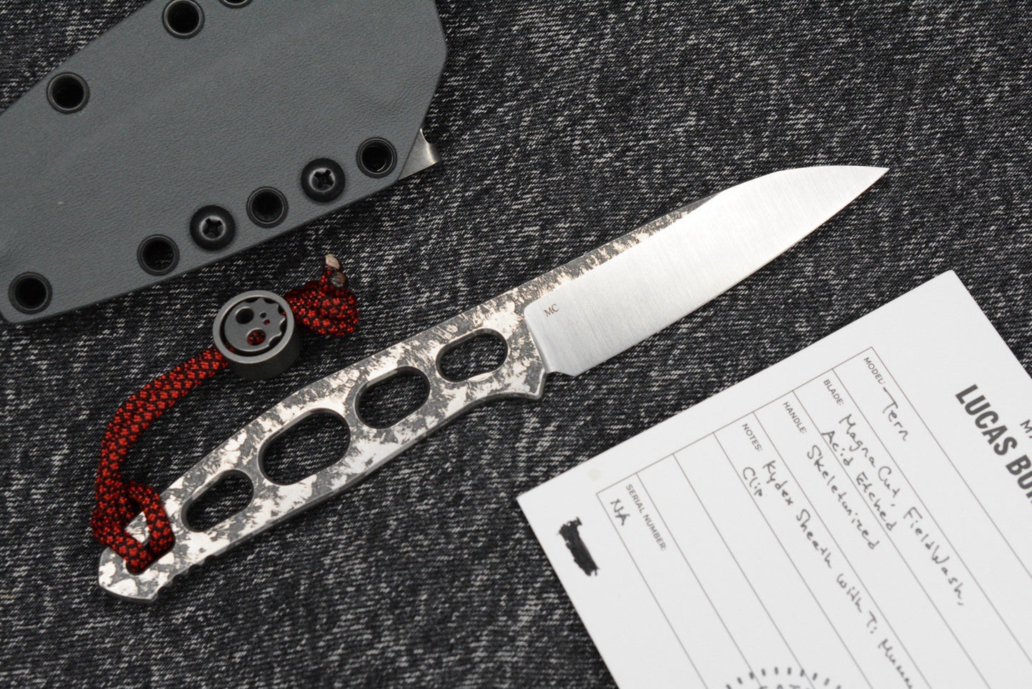 CUSTOM Burnley Tern - MagnaCut /Field Wash Acid Etched Skeletonized w/ Sheath